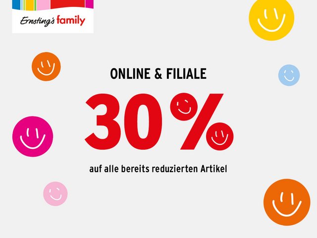 Ernsting's Family: 30% Rabatt auf Reduziertes
