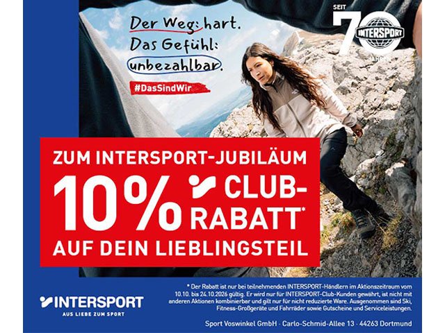 INTERSPORT Jubiläum bei INTERSPORT Voswinkel