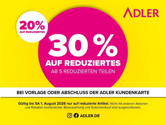 Super Sale bei ADLER!