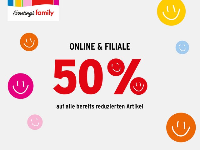 Ernsting's Family: 50% Rabatt auf Reduziertes