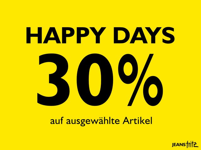 HAPPY DAYS bei JEANS FRITZ