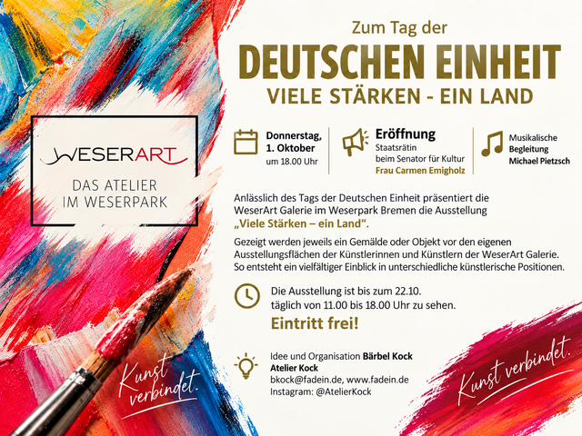 WeserArt präsentiert Ausstellung zum Tag der Deutschen Einheit